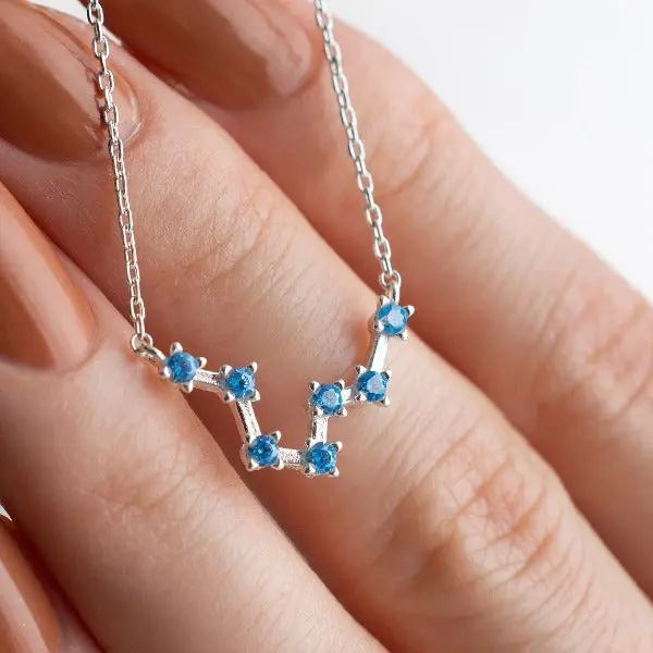 Zodiac Pisces Necklace  ¥ Pisces Zodiac Sign Necklace Silver