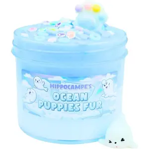 Ocean Puppies Fur Slime (SCENTED) | Handmade Slime | Hippocampe Slimes (4OZ)
