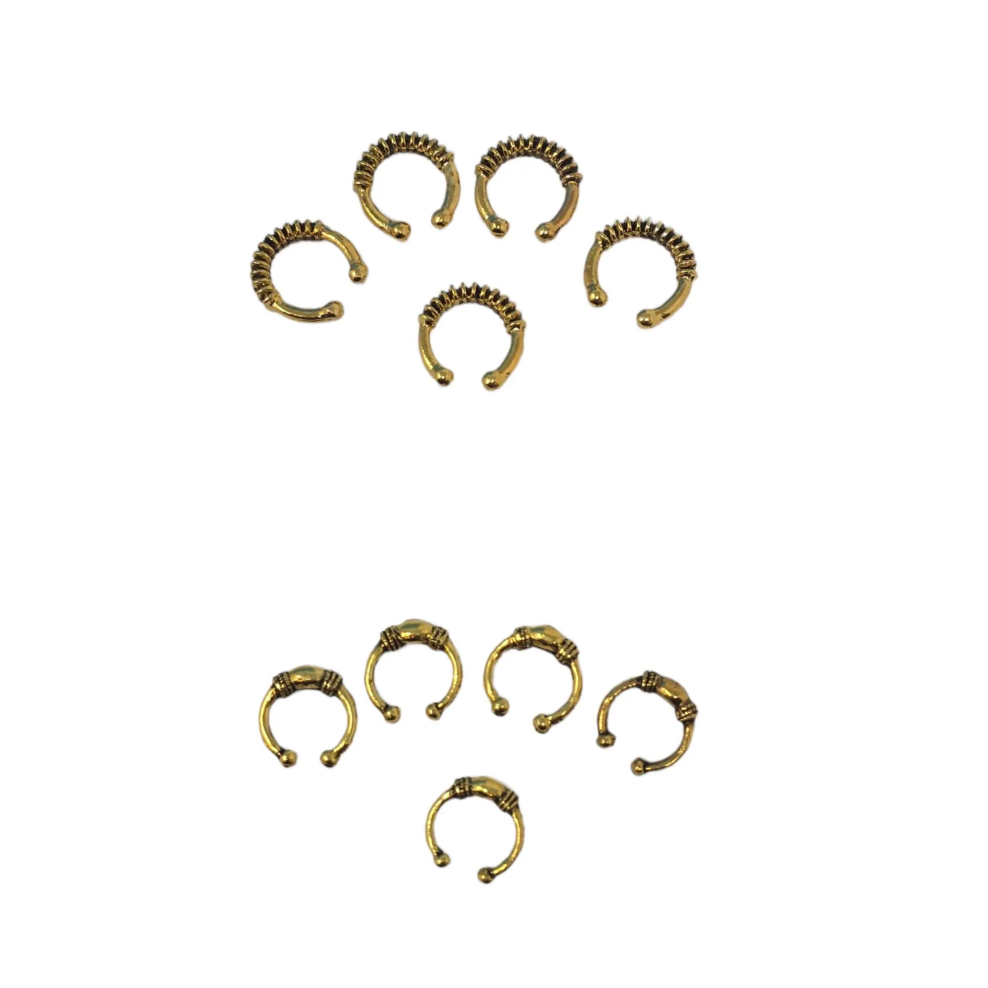 10 Piece Gold And Silver Adjustable Hair Braids Dread Dreadlock Cuffs Rings for Medium and Large Dreadlocks 7 mm Diameter Secure Fit Style Hair Embellishments Hair Accessories Set Hair Decor