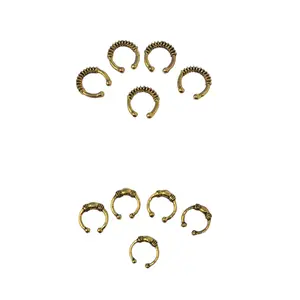 10 Piece Gold And Silver Adjustable Hair Braids Dread Dreadlock Cuffs Rings for Medium and Large Dreadlocks 7 mm Diameter Secure Fit Style Hair Embellishments Hair Accessories Set Hair Decor