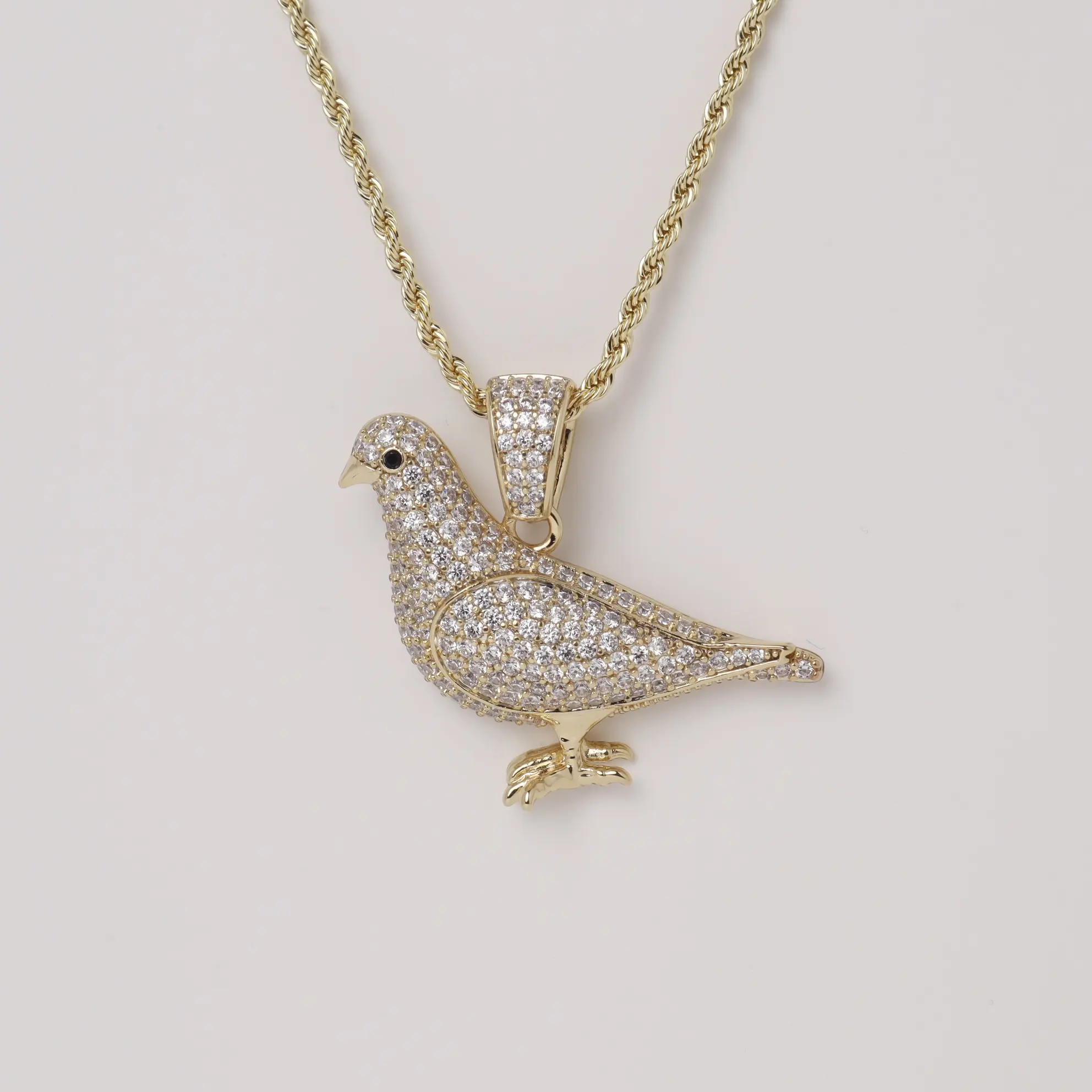 Peace Dove Pendant Necklace | 14K Gold Plated | 18" Chain