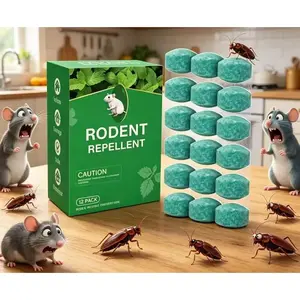 With peppermint & lemon oil, 12 - Pack Top Peppermint Oil Rodent Repellent Rodent Repellent Balls! they're fast - acting against squirrels, rats & more. All - purpose, eco - conscious, and compact. Safe, long - lasting, easy - to - use for indoor/outdoor.
