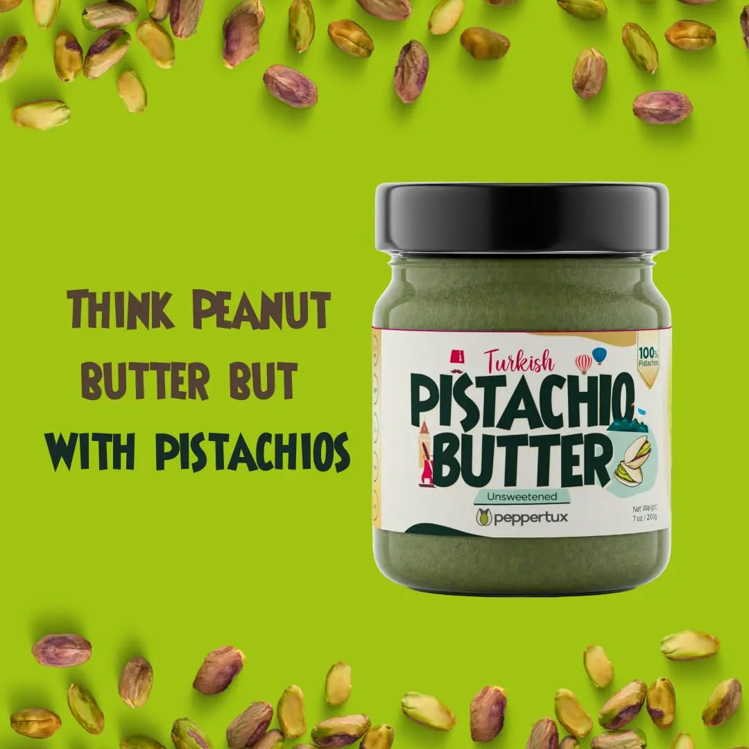Peppertux Farms 100% Pistachio Butter - Unsweetened (7oz)