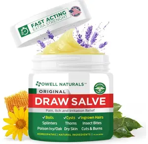 OWELL NATURALS Drawing Salve Ointment for Boil & Cyst Removal, Deep Ingrown Hair, Splinter Remover, Bug Spider Bites, Bee Sting, Mosquito Itching, Poison Ivy