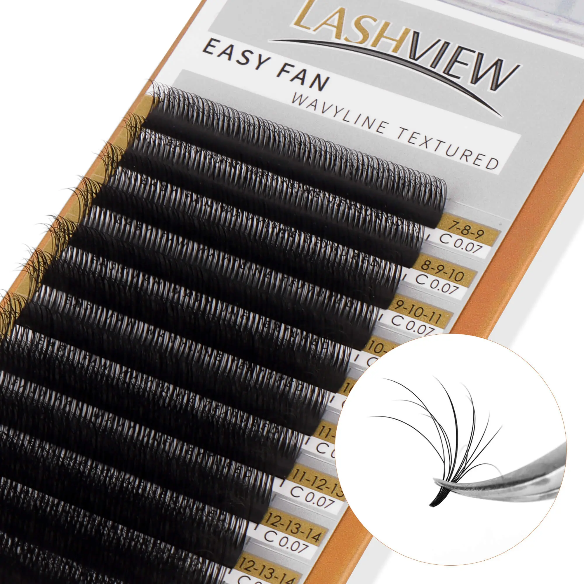 Lashview Easy Fan Eyelash Extensions for Wet/Wispy/Spike Style Beginners Friendly Volume Lash Extensions