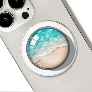 Type Clear  Glitter Collapsible Expanding Moblile Cell Phone Grip Stand Holder for Smartphones and Tablets Phone Accessory Blue  Beach