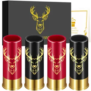 Deer Head Logo Bullet Cup Set, Mix, Ideal Gift for Men, Perfect for Parties, Father Grandfather Husband