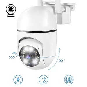 Smart AI Outdoor Camera, WiFi Pan-Tilt Security Cam with Human Detection, Wired 2-Way Audio, IR Night Vision, IP64, Cloud/TF Storage, Outdoor Security Cameras