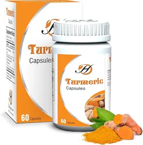 Turmeric Curcumin Capsules 500mg 60 Capsules - Herbal Supplement for Immune System & Digestive Health Support | Vegan Capsules for Men and Women | Ayurvedic Wellness and Nutrition