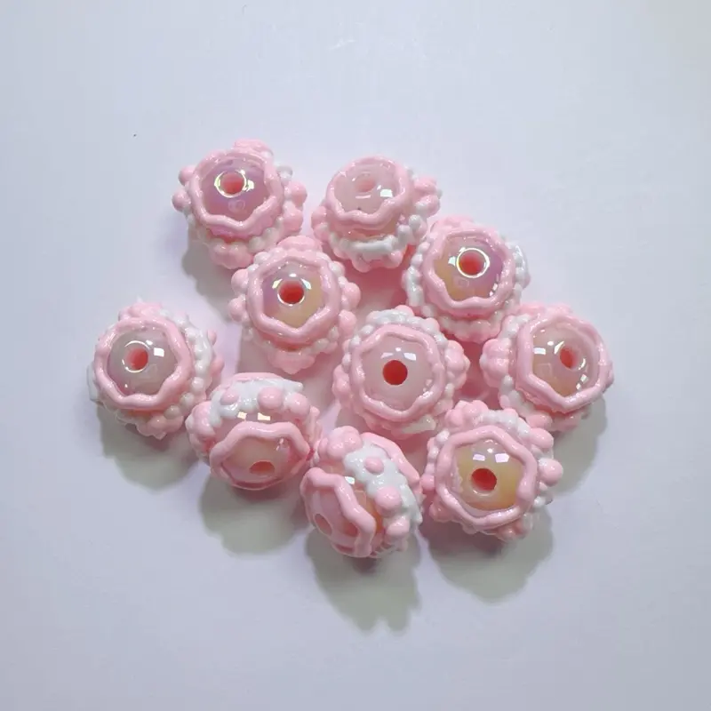 【B003】16mm-20mm Playful Cartoon Hand-Painted DIY Beads, Bead Mix for Beading Accessories, Pen Decor, Artists' Mobile Phone Hangers