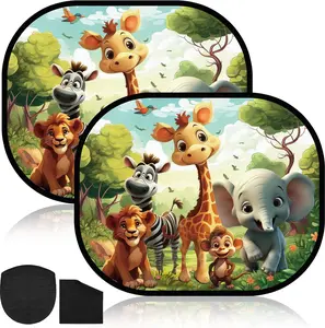 2 Pack  Window Shade With UV Protection for  - 17.6 x 14.4 Inches Sun Shade With Cute  Designs