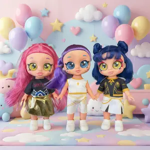 Devil Hunters 5D Doll with Big Glass Eyes & Shakeable Head RUMI MIRA & ZOEY Figurine Toy Collectible Kpop Idol Figure Cute Character Doll Alternative for Kids and Fans Gift