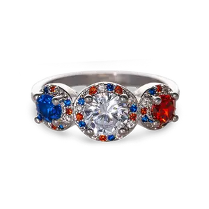 United Brilliance - Three Stone America Ring