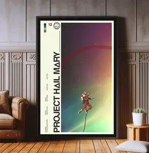 Project Hail Mary Movie Poster, High Quality Canvas Print, 2026 Popular Poster Prints For Wall Aesthetic Decor