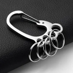 Small Foot Trendy Cute Keychain Multi-Ring Car Waist Hanging Key Ring Creative Anti-Loss Ornament