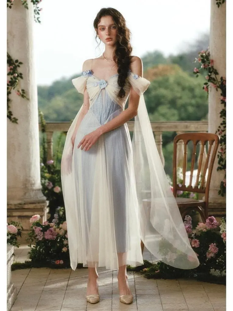 Blue Iris Bird Corset Dress Boho Summer Dresses Beach Party Dresses Blue Iris Bird Corset Dress Boho Summer Dresses Beach Party Dresses