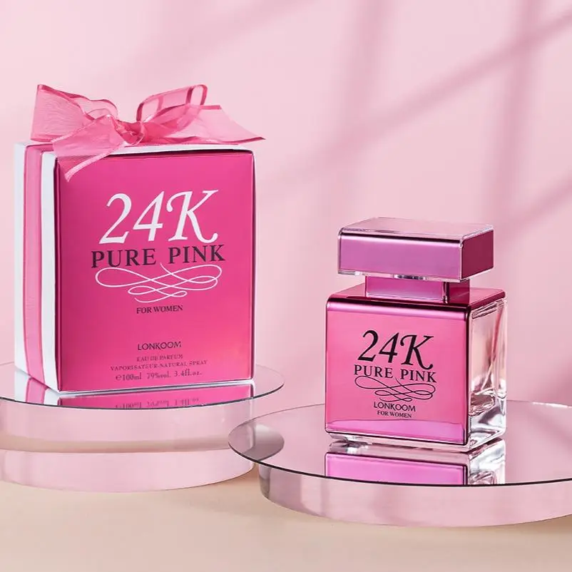 24k Pink Edp Perfume, Long Lasting Perfume for Women & Men, Sweet Fruity Strawberry Vanilla Perfume for Daily and Dating, Fragrance for Women, Fall Gi