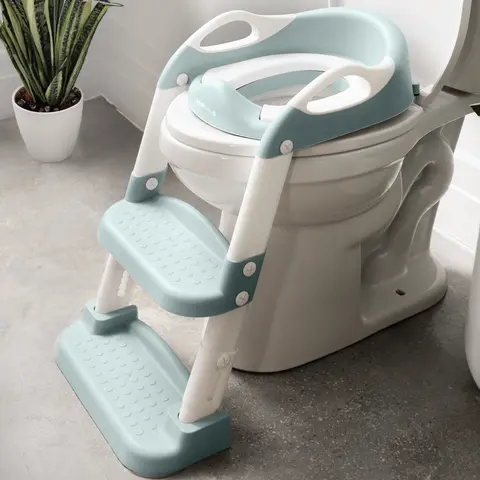 Jool Baby Potty Training Seat with 2 Step Ladder for Toddlers - Splash Guard, Adjustable Height