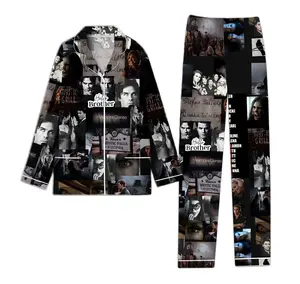 Vampire Diaries Matching Family Pajamas, Kid & Adult Sleepwear, Bookish Halloween Xmas Gift PJs