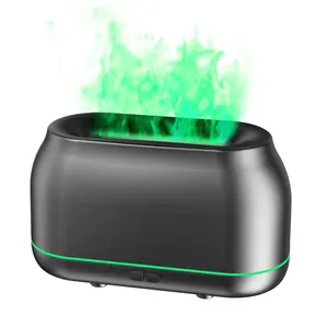 Upgraded 7-Color LED Flame Essential Oil Diffuser Silent Humidifier with Auto-Off 160mL Capacity for Home Office & Yoga