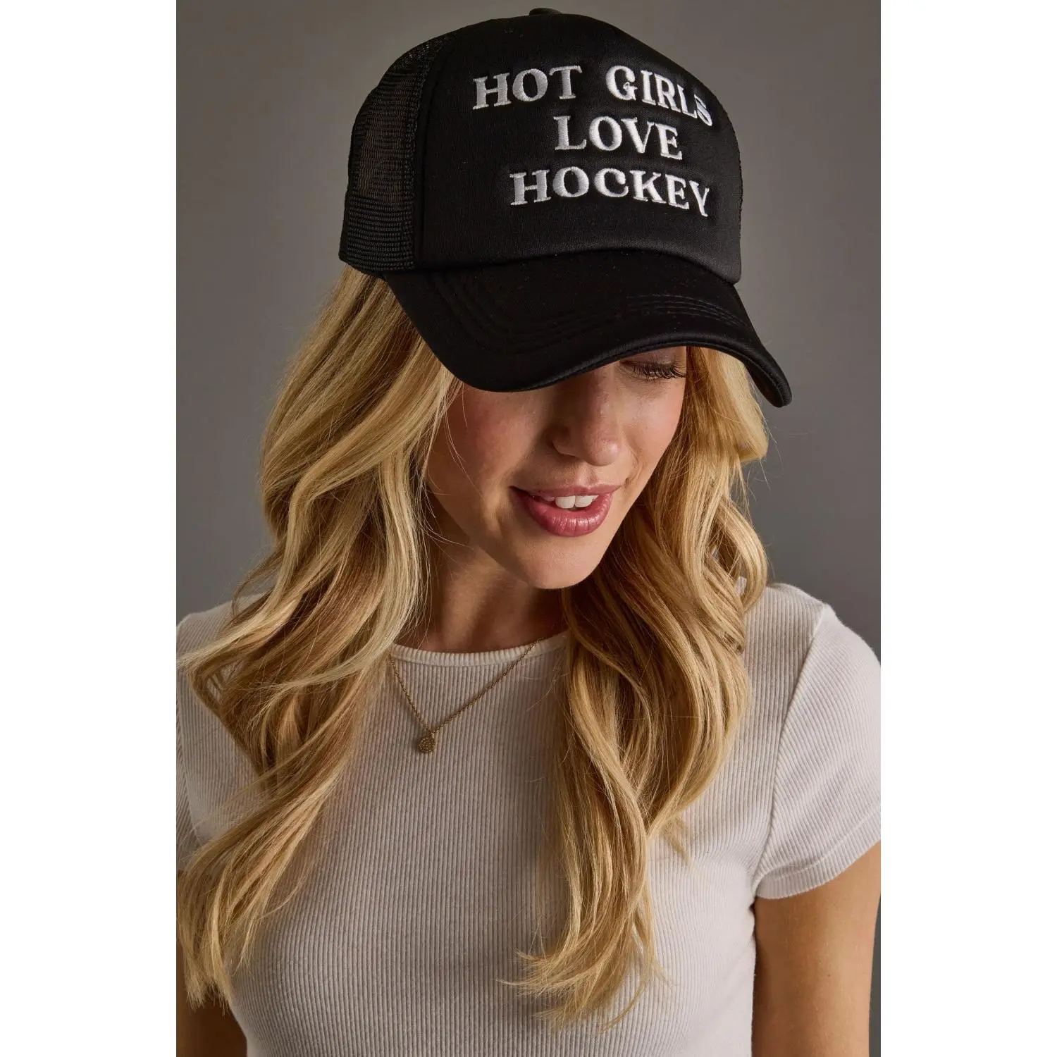 Hot Girls Love Hockey Trucker Hat