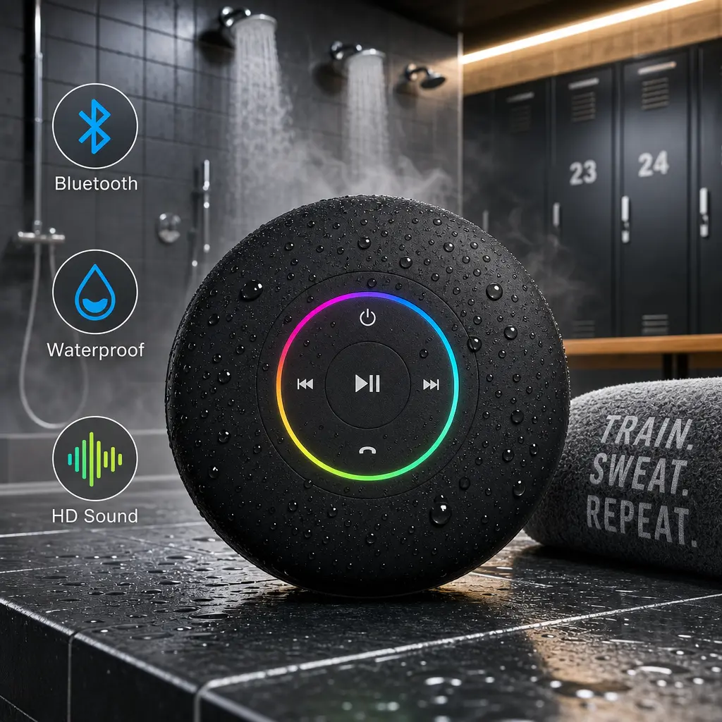 Mini Waterproof BT-Speaker-Bass Sound&Led RGBlight, Subwoofer Bluetooth Portable ,Hands-FreeSpeakerphone. Rechargeable Micro USB, WirelessStereo For Toy Gift Idea,Beach,Outdoor,Shower&Home