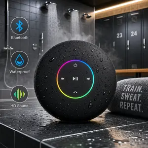 Mini Waterproof BT-Speaker-Bass Sound&Led RGBlight, Subwoofer Bluetooth Portable ,Hands-FreeSpeakerphone. Rechargeable Micro USB, WirelessStereo For Toy Gift Idea,Beach,Outdoor,Shower&Home