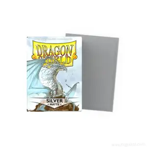 Dragon Shield Matte Silver Standard Polypropylene Trading Card Sleeves - 100-Count
