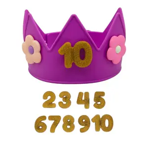 Purple Crown + Number Charms