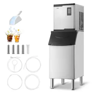 VEVOR Commercial Ice Maker Machine, 300LBS/24H Ice-Making Machine with 300LBS Stainless Steel Storage Bin, Auto Self-Cleaning Ice Maker with Touchscreen for Bar Cafe Restaurant Business CommercialVEVOR Super Brand Day