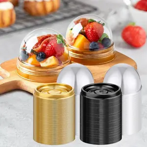 Mini Cupcake Boxes Containers Clear Plastic Muffins Cheese Pastry Breads Cakes Containers with Dome Lids for Wedding Birthday Party Gifts Supplies Kitchen Gadgets