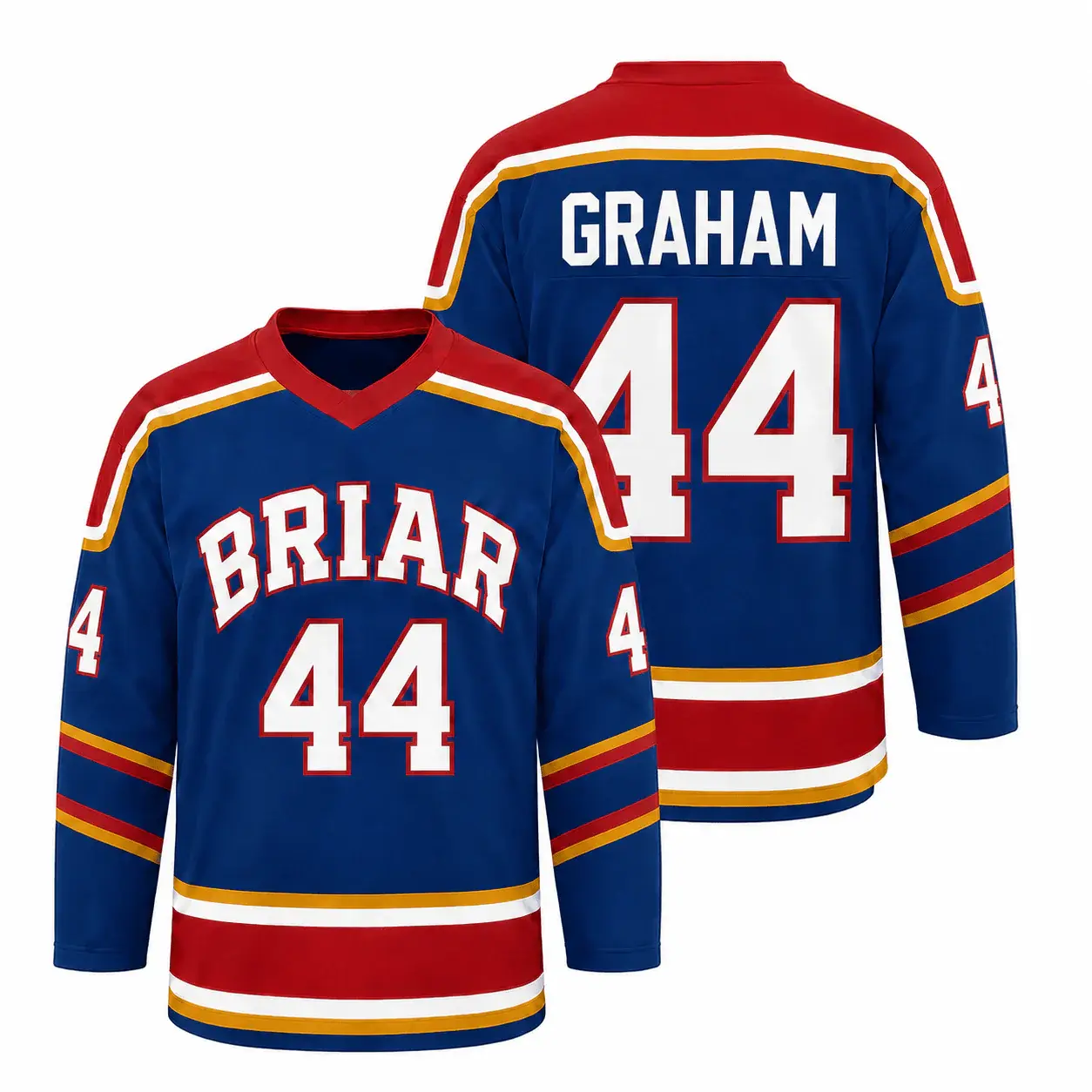 Briar University Hawks Jersey, Garrett Graham 44 Off Campus Inspired Hockey Fan Shirt