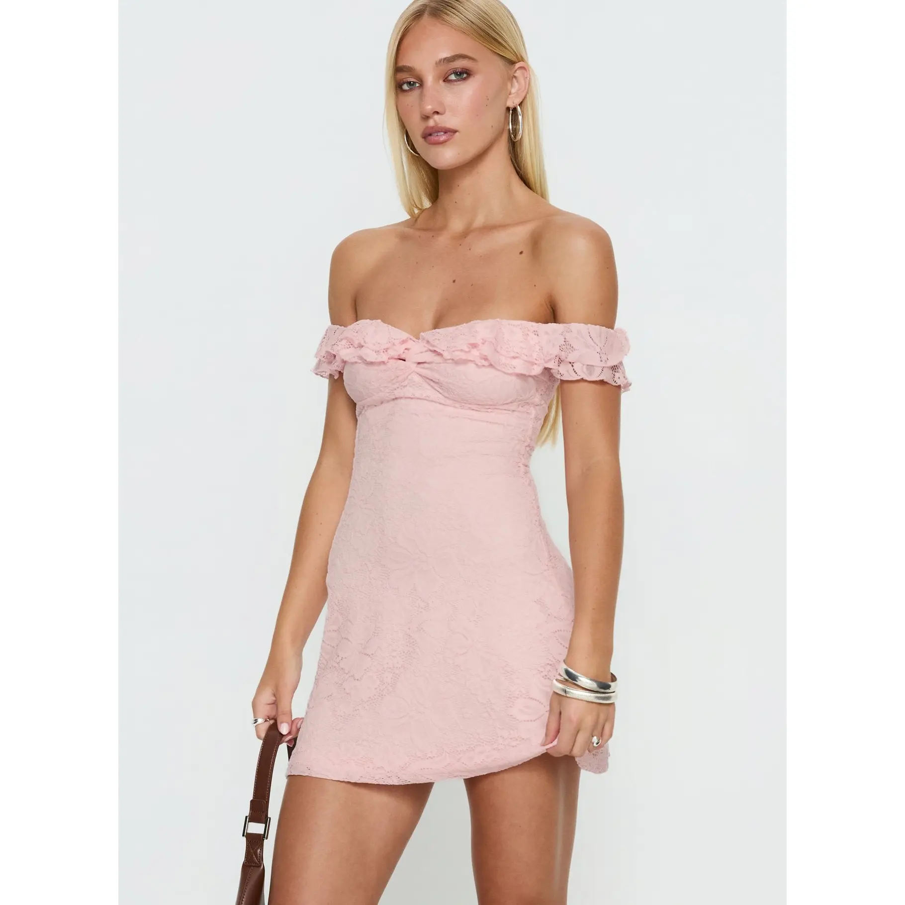 Anabeila Strapless Frill Mini Dress Light Pink - TikTok Shop Anabeila Strapless Frill Mini Dress Light Pink - TikTok Shop