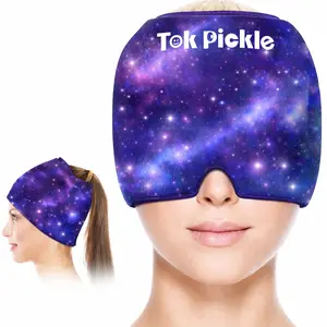 Galaxy Cooling Gel Head Wrap – Hot & Cold Therapy Mask, Soft Stretch Cooling Cap for Relaxation & Comfort