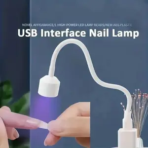 Mini Nail Drying Machine - UV LED Nail Lamp - Nail Dryer Lamp - Foldable Solidification Desk Lamp - Suitable for Quick-Drying Nail Gel Machine - Nail Care
