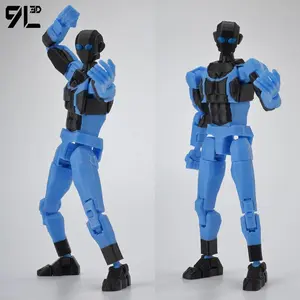 9L3D Multi-Jointed Articulated Action Figure Invincible Hero Black Mask Dummy13 Lucky13 T13 Battle Scene Dioramas Dynamic Posing