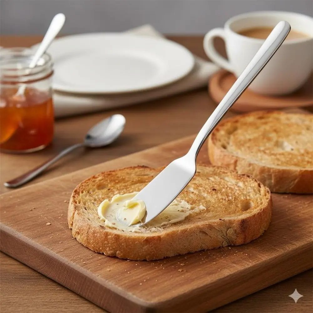 Non-Slip Anti-Rust Cream Jam Spreader, Commercial & Dormitory Dual-Mode Dessert Tool, Mold-Resistant Easy-Clean Blade, Party Table Palette Knife for Butter, Frosting, Toppings