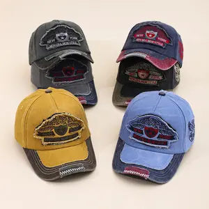 Vintage Street Style Embroidered Baseball Cap Y2K Fashion English Slogan Hat Casual Personalized Embroidery Washed Distressed Cap Unisex Adjustable Size Perfect for Everyday Wear