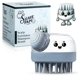 Suave Papi Scalp Exfoliator Shampoo Brush for Gentle Scrubbing & Dandruff Removal - Ergonomic Design for All Hair Types - Safe for Everyday Use - Scrubber