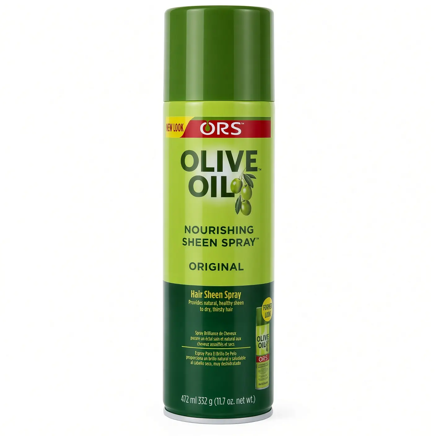 Ors Olive Oil Sheen Nourishing Spray - Original 11.7 Oz (346ml) Haircare Product, Botanical Oils & Nettle Blend to Moisture, Hydrate, Restore Hair for Adults
