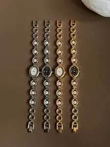 Women's Quartz Watch Elegant Fashion Light Luxury Round Dial Pearl Strap Crystal Markers Quartz Movement Quartz Analog Watch Perfect Gift for Christmas Thanksgiving