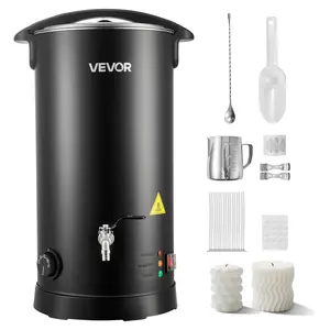 【Summervibes】VEVOR Wax Melter for Candle Making, 15.9 Qts, Fast and Even Heating, with Easy Pour Spout and Temperature Control, Hourglass Base for Non-Stick Smooth Flow, Wax Melting Pot for Making Candles Soaps