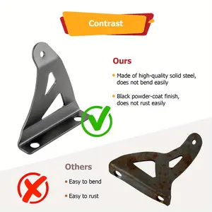 WEISEN Car Over-Windshield (Upper Windshield) Mounting Brackets/ Roof LED Light Bar Mount/ Bracket Fit 52" Curved Light Bars for Toyota 4Runner 2003-2024 Accessories