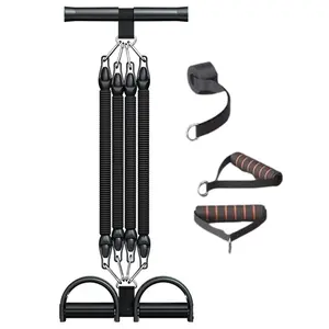 Foot Pedal Resistance Trainer Sit Up Assist Device Features Handles Foot Pedals and Adjustable Resistance Tubing A Versatile Home Fitness Tool