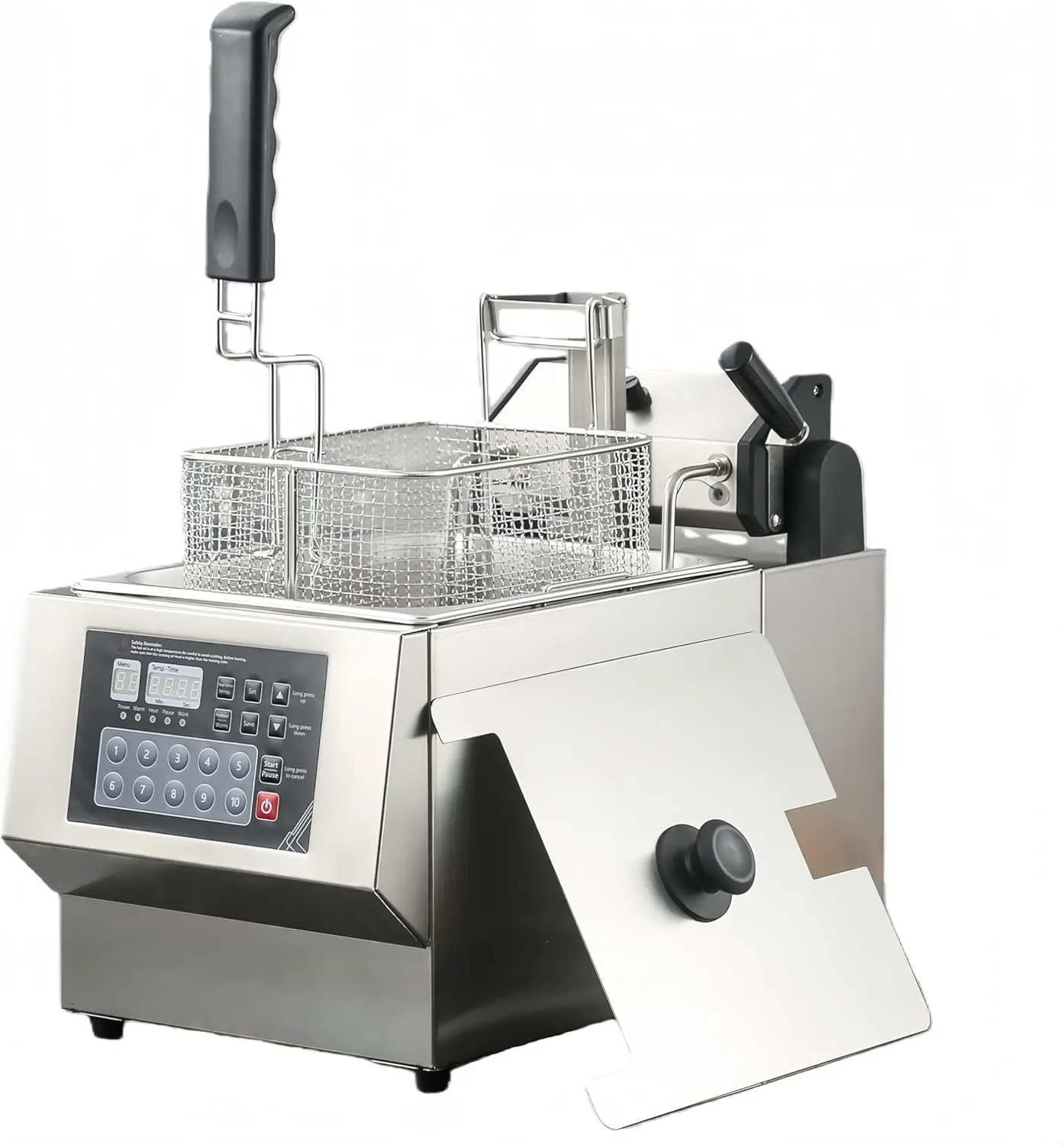 Smart Fully Automatic Deep Fryer - 1800W Electric Oil Fryer with Auto Lift for Unattended Frying, Boosts Efficiency & Consistency for Restaurant, Food Truck, Home Kitchen