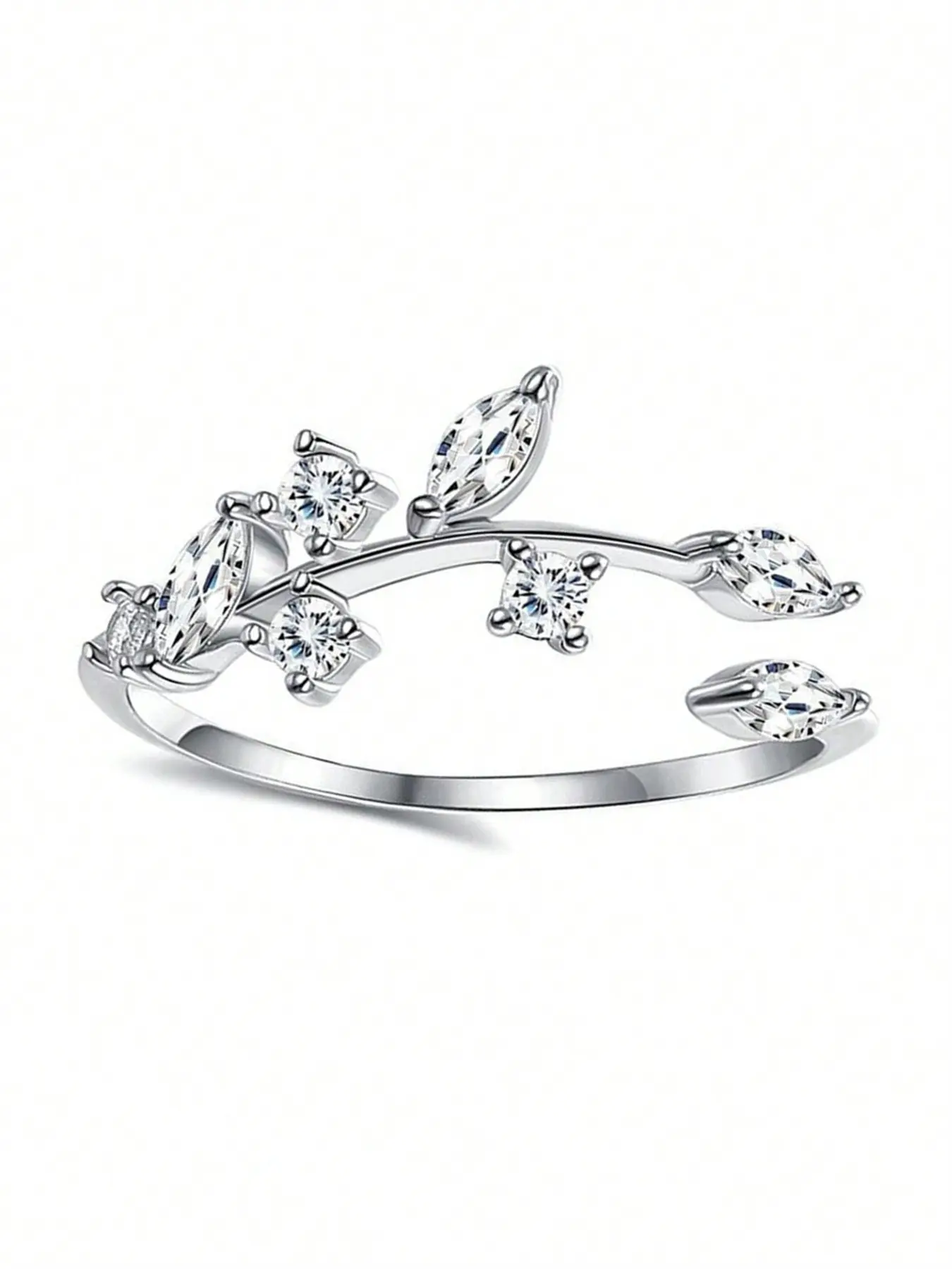 1 PC Pretty Cubic Zirconia Ring For Women For Wedding Party Engagement Anniversary Band Jewelry Valentine's Day Gift