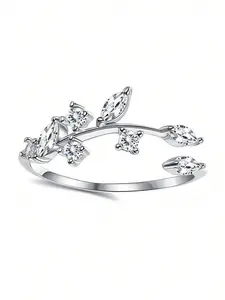 1 PC Pretty Cubic Zirconia Ring For Women For Wedding Party Engagement Anniversary Band Jewelry Valentine's Day Gift