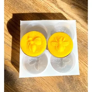 Silicone honey bee honeycomb Tealight candle Mold - tea light mold - wax melt lotion bar guest soap chocolate mold - food grade