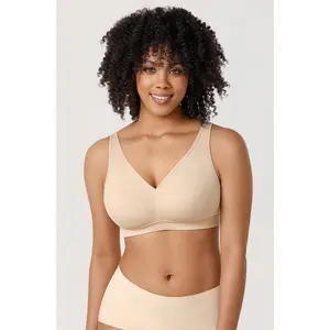 Women's Full Coverage Plus Size Wireless Bra No Underwire No Padded