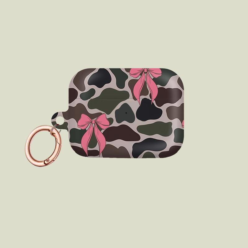 Trendy Cow, Camo & Leopard Print AirPods Case with Keychain – Protective Cover for AirPods Pro 1 2 & Gen 1 2 3 4